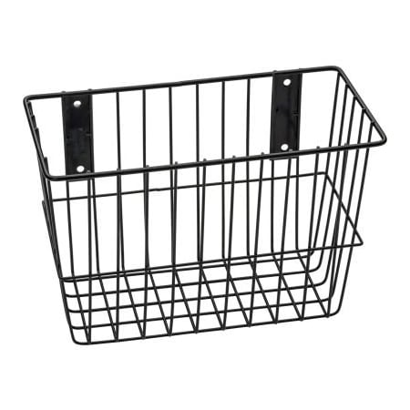 Horizon Mfg Rack'em Mount Anywhere Wire Basket 12"W x 6"D x 8"H Black 9087-B